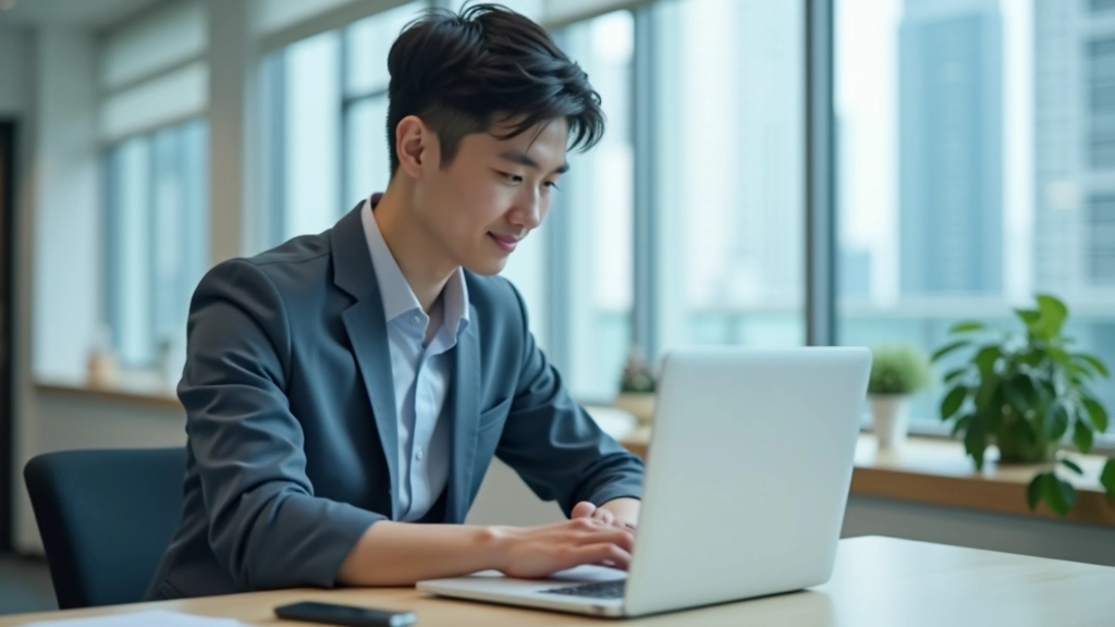 Person working at modern desk with digital calendar on laptop screen