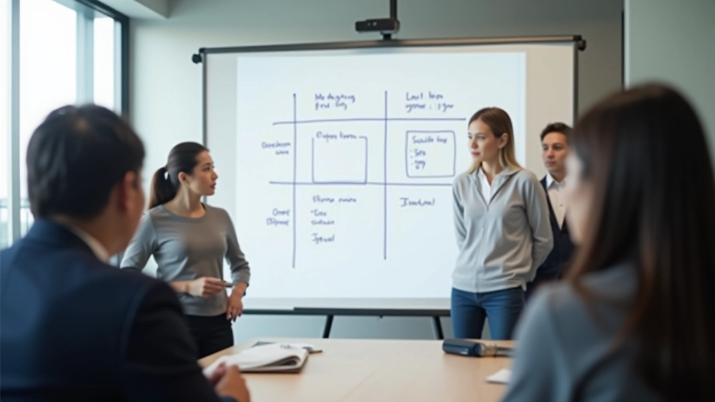 Priority matrix framework on whiteboard